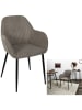 THE HOME DECO FACTORY 2er-Set: Sessel in Taupe - (B)59 x (H)85 x (T)55,7 cm