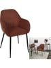 THE HOME DECO FACTORY 2-delige set: fauteuils rood/oranje - (B)59 x (H)85 x (D)55,7 cm
