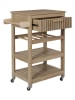 THE HOME DECO FACTORY Keukenwagen "Klaus" lichtbruin - (B)65 x (H)84,5 x (D)40 cm