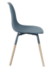 THE HOME DECO FACTORY 4-delige set: eetkamerstoelen blauw - (B)48,5 x (H)85,8 x (D)46 cm