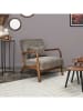 THE HOME DECO FACTORY Sessel in Taupe - (B)64,5 x (H)75 x (T)83,5 cm