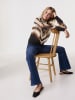 TAIFUN Pullover in Schwarz/ Creme