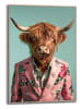 Orangewallz Druk artystyczny "Highlander Pink Jacket" w ramce - 50 x 70 cm