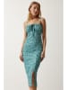 Happiness Istanbul Jurk turquoise/wit