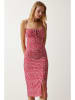 Happiness Istanbul Jurk rood/wit