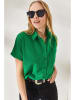 Olalook Linnen blouse groen