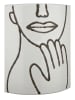 GILDE Overpot "Timido" wit - (B)15,5 x (H)14 cm