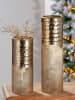 GILDE Vase "Trento" in Gold - (H)35,5 x Ø 10 cm
