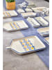 Hermia 14-delige ontbijtset beige/blauw