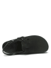 Mandel Leren clogs zwart