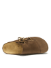 Mandel Leren clogs donkerbruin