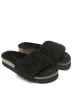 Mandel Slippers zwart