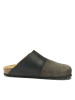 Mandel Leder-Clogs in Grau