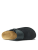 Mandel Leren clogs donkerblauw