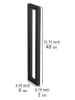 Wenko Handdoekenrek zwart - (B)2 x (H)40 x (D)9 cm