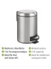Wenko Treteimer "Leman" in Silber - 3 l