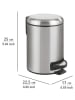 Wenko Treteimer "Leman" in Silber - 3 l