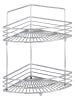 Wenko Narożna półka prysznicowa w kolorze srebrnym - 31,5 x 37 x 22,5 cm