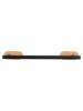 Wenko Roestvrijstalen handdoekhouder "Orea Bamboo" zwart - (L)40 x (H)4,5 x (D)7,5 cm
