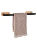 Wenko Roestvrijstalen handdoekhouder "Orea Bamboo" zwart - (L)40 x (H)4,5 x (D)7,5 cm