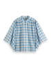 Scotch & Soda Bluse in Weiß/ Blau