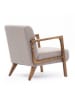Scandinavia Concept Fauteuil "Kemer" crème/grijs - (B)69 x (H)80 x (D)83 cm
