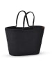 Scandinavia Concept Shopper "Ezekiel" in Schwarz - (B)46 x (H)46 x (T)18 cm