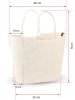 Scandinavia Concept Shopper "Ezekiel" in Creme - (B)46 x (H)46 x (T)18 cm