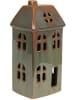Clayre & Eef Decoratief figuur "Huis" groen - (B)7 x (H)15 x (D)6 cm