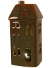 Clayre & Eef Decoratief figuur "Huis" groen - (B)7 x (H)15 x (D)6 cm