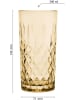 Clayre & Eef 6-delige set: drinkglazen geel - 280 ml