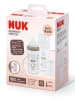 NUK 2er-Set: Babyflaschen "Perfect Match - Regenbogen + Herz" in Beige