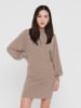 ONLY Strickkleid in Hellbraun