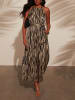 LA Angels Jumpsuit in Beige/ Schwarz