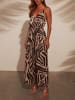 LA Angels Jumpsuit in Beige/ Schwarz