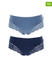 COTONELLA 2er-Set: Pantys in Blau/ Dunkelblau