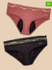FreeU 2er-Set: Periodenpantys in Pink/ Schwarz