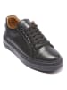 British Passport Leder-Sneakers in Schwarz