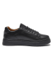 British Passport Leder-Sneakers in Schwarz