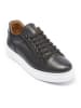 British Passport Leder-Sneakers in Schwarz