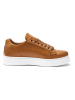 British Passport Leder-Sneakers in Hellbraun