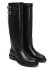 British Passport Leder-Stiefel in Schwarz