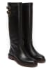 British Passport Leder-Stiefel in Schwarz