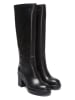 British Passport Leder-Stiefel in Schwarz