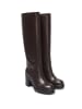 British Passport Leder-Stiefel in Braun