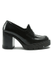 British Passport Leren mocassins zwart