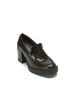 British Passport Leren mocassins bordeaux
