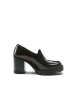 British Passport Leren mocassins bordeaux