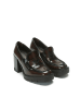 British Passport Leren mocassins bordeaux