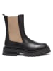 British Passport Leder-Boots in Schwarz